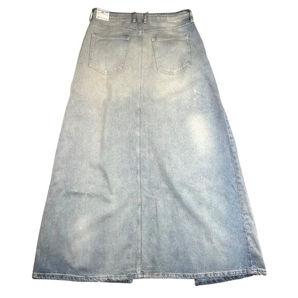 Free People We The Free Come As You Are Maxi Denim Skirt Womens Size 12 - Picture 4 of 16